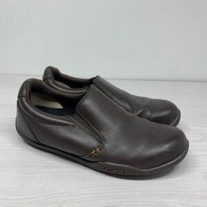 Kuru Shoes Mens Size 10.5 Wide Slip On Comfort Leather Orthopedic Walking Casual